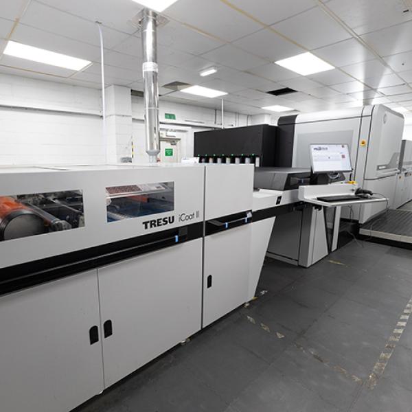 Digital printing press at Thames Technology's manufacturing facility